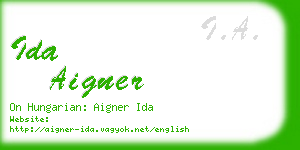 ida aigner business card